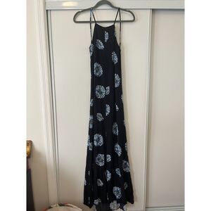 Reformation Floral Maxi Dress with Open Back